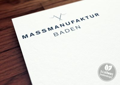 Logoentwicklung für MASSMANUFAKTUR BADEN