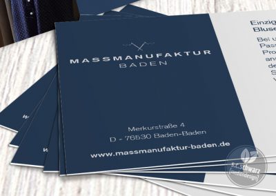 Logoentwicklung für MASSMANUFAKTUR BADEN | für Drucksachen