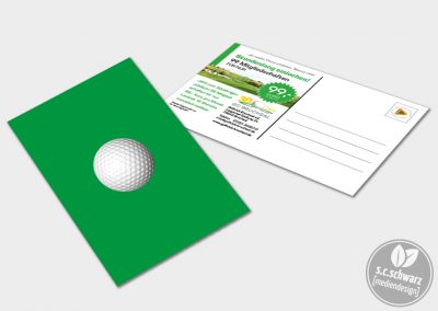 Postkarte für den Golfclub Bruchsal | Rückseite