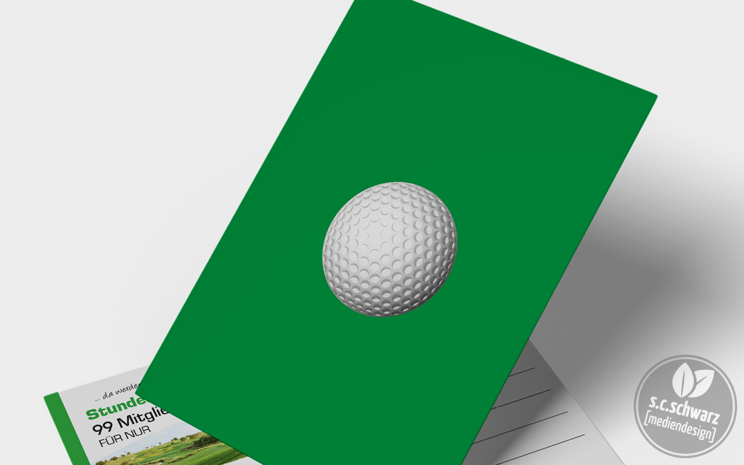 Postkarte für den Golfclub Bruchsal