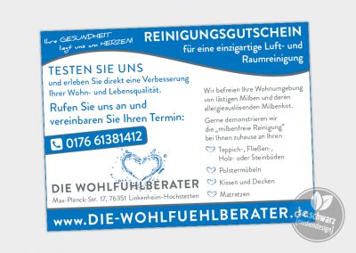 Anzeige für DIE WOHLFÜHLBERATER | Format 128 x 95 mm (Stand 09/2018)
