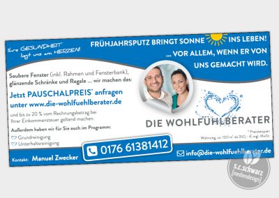Anzeige für DIE WOHLFÜHLBERATER | Format 195 x 93 mm mm (Stand 02/2022)