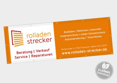 PVC-Banner für die Rolladen Strecker GmbH
