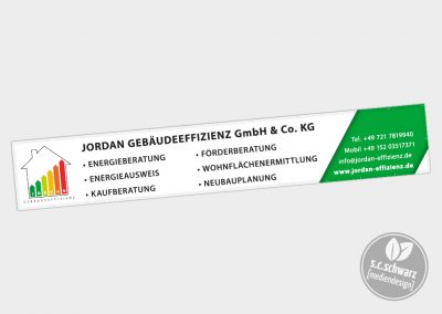 PVC-Banner für die Jordan Gebäudeeffizienz GmbH & Co. KG