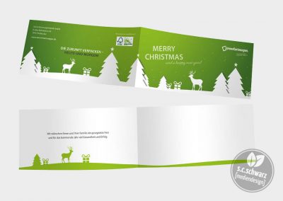Weihnachtskarten für Sarow Kartonagen